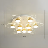 Modern Gold Flower Petal LED Ceiling Light Nordic Flush Mount Fixture for Bedroom and Living Room