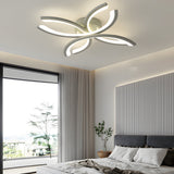 Modern Flower Shaped Acrylic LED Ceiling Light Dimmable Flush Mount Fixture for Bedroom and Living Room