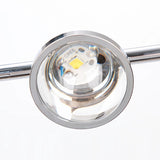 Industrial Chrome Standing Floor Lamp with Multi Head Adjustable Task Lighting for Living Room