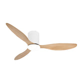Modern 52 Inch Ceiling Fan with Dimmable LED Light and Remote 3 Blade Silent Motor Flush Mount