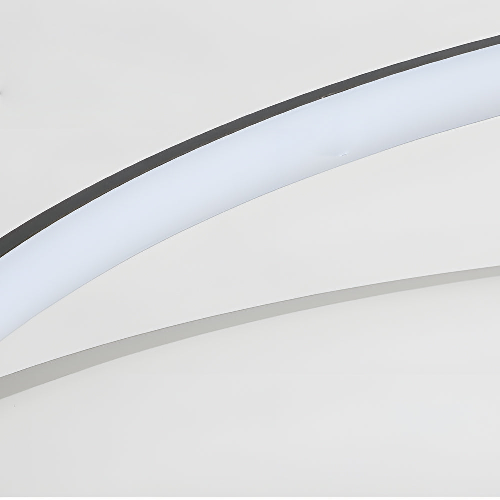 Modern Circular Ring LED Ceiling Light Nordic Style Flush Mount with 3 Step Color Dimming