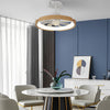 Modern Wood LED Bladeless Ceiling Fan with 3 Step Dimming and Smart App Control