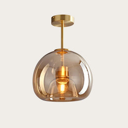 Modern Simple Copper Glass Ceiling Light