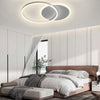 Modern 22 Inch Double Ring LED Flush Mount Ceiling Light Fixture for Living Room and Bedroom
