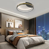 Modern Round Ring LED Crystal Flush Mount Ceiling Light with Spotlights