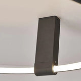 Modern Black Round Adjustable LED Ceiling Light with 3 Step Color Dimming for Bedroom