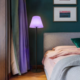 Modern RGB LED Standing Floor Lamp with App Control and Metal Base for Living Room Bedroom