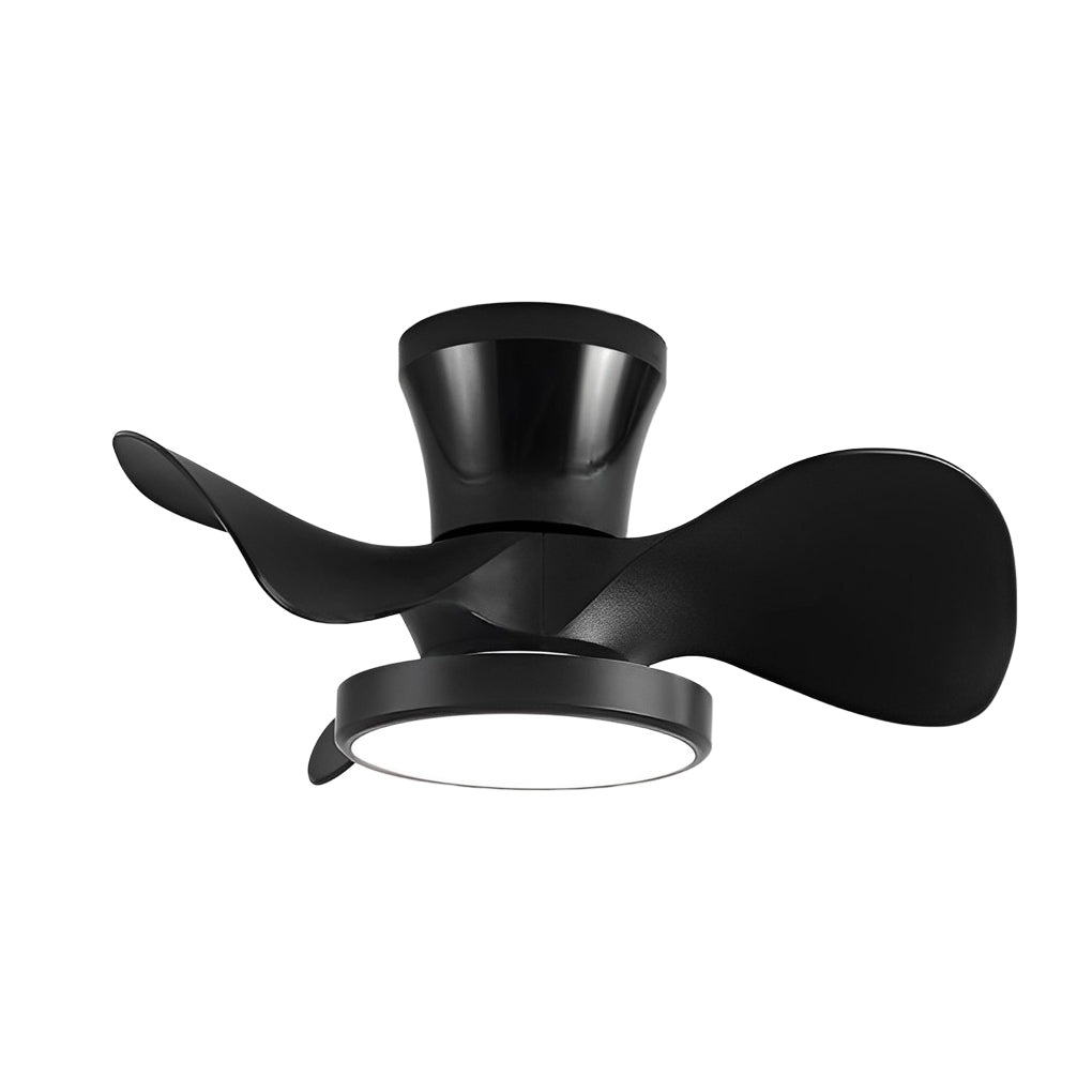 Modern 3 Blade LED Ceiling Fan with Remote Dimmable Light and Quiet Inverter Motor for Bedroom
