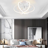 Modern Flower Cage Bladeless Ceiling Fan with Dimmable LED Light and Remote Control Fixture