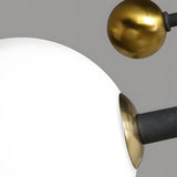 Modern Sputnik Globe Semi Flush Mount Ceiling Light with Milky White Glass Shades