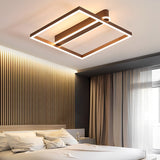 Nordic Square Double Frame LED Flush Mount Ceiling Lamp Aluminum Metal Lighting Fixture