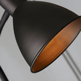 59 Inch Nordic Arc LED Floor Lamp with Wood Accents for Bedroom and Office Task Lighting