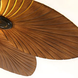Tropical Palm Leaf Reversible Ceiling Fan with LED Light and Remote Control in Vintage Brown 42 52 Inch