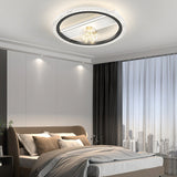 Contemporary Dimmable LED Geometric Ceiling Light Fixture in Black and Gold Finishes