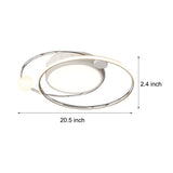 Modern Nordic 20 Inch LED Ceiling Light Dimmable with Remote and 3 Step Dimming Flush Mount