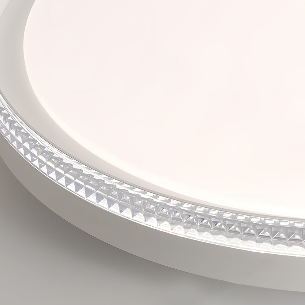 Modern White Acrylic LED Flush Mount Ceiling Light for Bedroom and Living Room