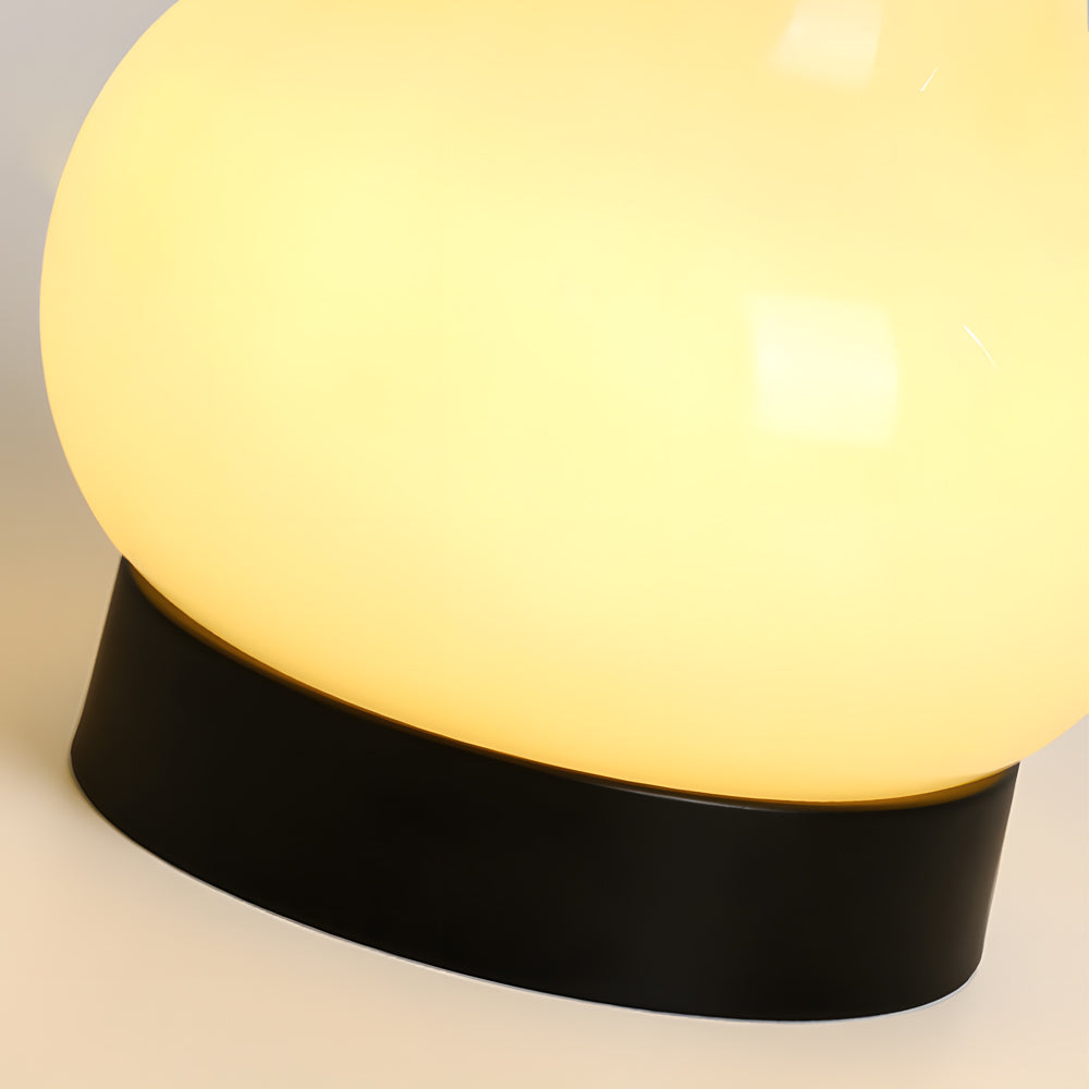 Glass Pear LED Table Lamp with Touch Control and 3 Color Dimming Modes Portable Ambient Light