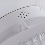 Modern White Round RGB Dimmable Flush Mount Ceiling Fan with Remote Control LED Light