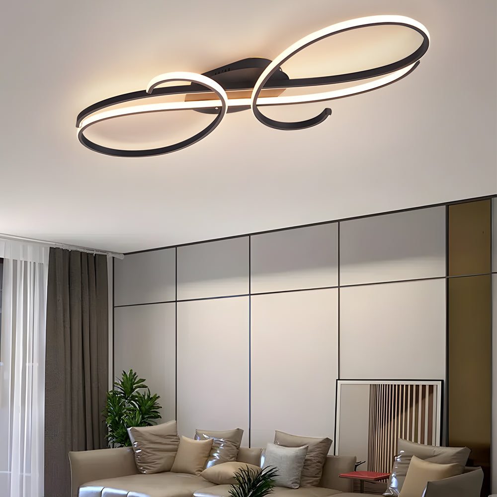 Modern Music Note LED Ceiling Light Artistic Musical Symbols Flush Mount Fixture for Living Room