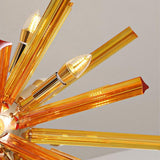9 Light LED Modern Metal Pendant Light Fixture for Kitchen Island and Dining Areas in Gold and Gray