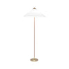 Mid Century Modern Rattan Stem Floor Lamp with Elegant Fabric Shade for Indoor Living Spaces