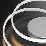 Modern Circular Iron LED Ceiling Light with Remote Stepless Dimming Flush Mount