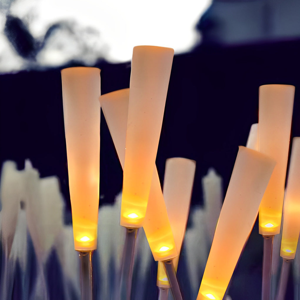 10 Piece Outdoor Waterproof Frosted Acrylic Reed Stick Lawn Lights for Garden Pathway Landscape Decoration