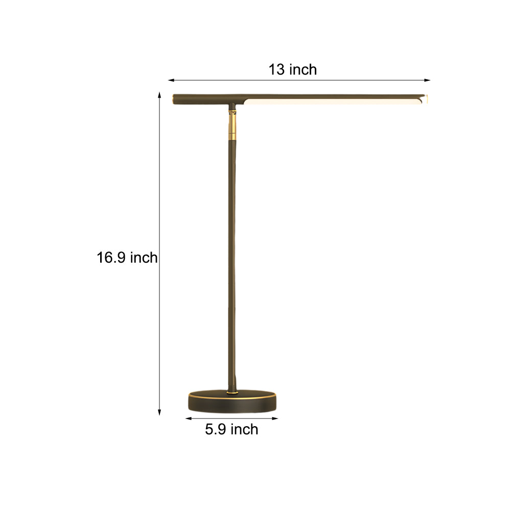 Nordic Copper Adjustable LED Desk Lamp Minimalist Task Light for Home Office and Study