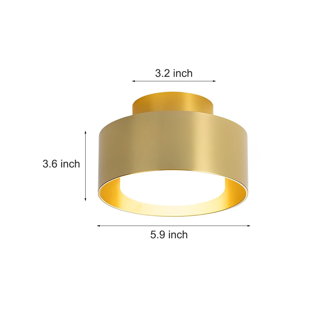 Modern Minimalist Round Aluminum LED Flush Mount Ceiling Lamp for Corridors and Entrances