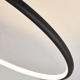 Modern Black Round Adjustable LED Ceiling Light with 3 Step Color Dimming for Bedroom