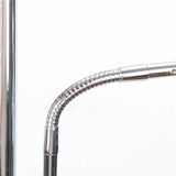 Industrial Chrome Standing Floor Lamp with Multi Head Adjustable Task Lighting for Living Room