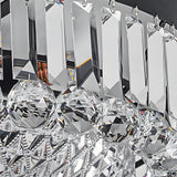 Modern Round Crystal LED Ceiling Light Luxury American Style Flush Mount Lamp with Dimming