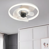 Modern 20 Inch Low Profile Inverter Ceiling Fan Light with Remote Control and Stepless Dimming