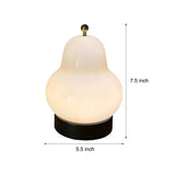 Glass Pear LED Table Lamp with Touch Control and 3 Color Dimming Modes Portable Ambient Light