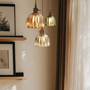 Modern Retro Glass Flower Pendant Light