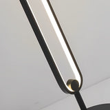 Modern Oval Silhouette LED Floor Lamp Minimalist Standing Light with Metal Base