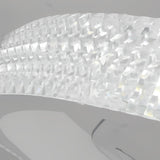 Modern Round Bladeless Ceiling Fan with Dimmable LED Light and Remote Control Mute Inverter Low Profile Fan