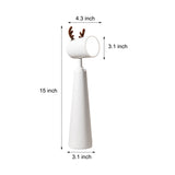 Modern White Antler LED Desk Lamp with USB Rechargeable Battery and Warm Night Light