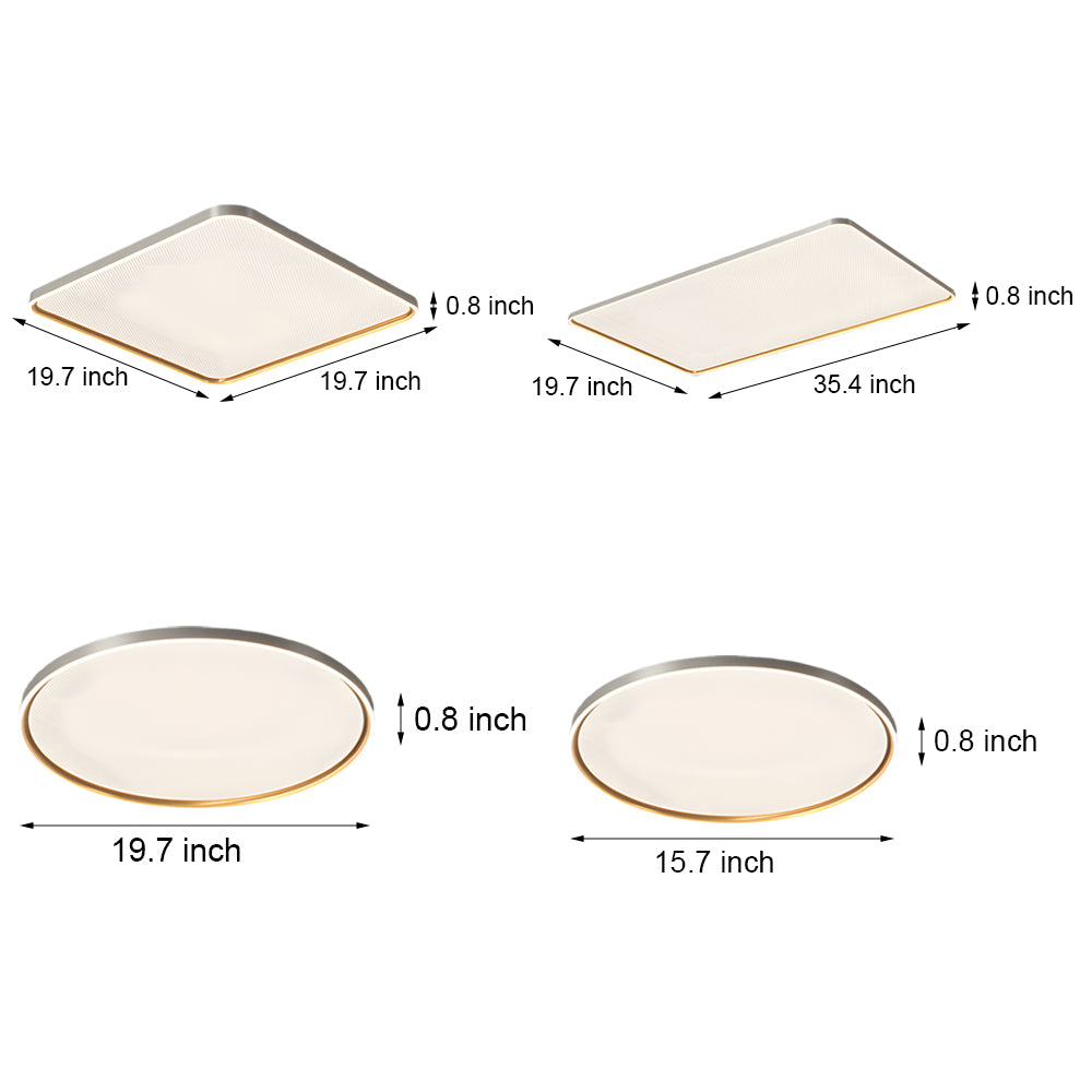 Modern Geometric Dimmable LED Flush Mount Ceiling Light in Brushed Gray Aluminum