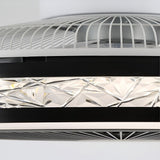 Modern Flush Mount Bladeless Ceiling Fan with Dimmable LED Light and Remote Control