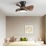 Modern 3 Blade LED Ceiling Fan with Remote Dimmable Light and Quiet Inverter Motor for Bedroom