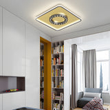 Modern LED Flush Mount Ceiling Light with 3 Step Dimming Anti Glare Square and Round Designs
