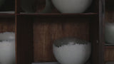 Modern Artistic Fiberglass Table Lamp Textured Hand Painted Nightstand Light for Bedroom