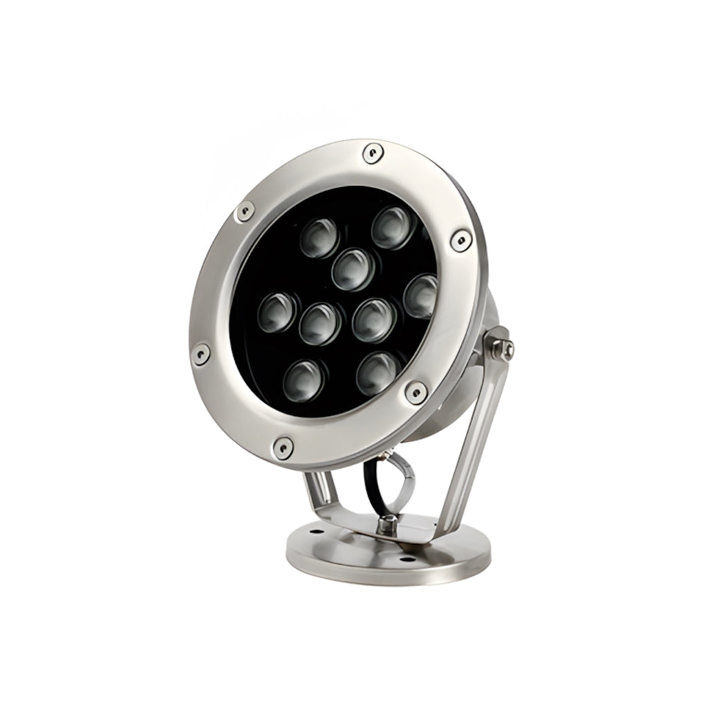 9W LED Underwater Fountain Light IP68 Waterproof Stainless Steel DC24V Pool Spotlight