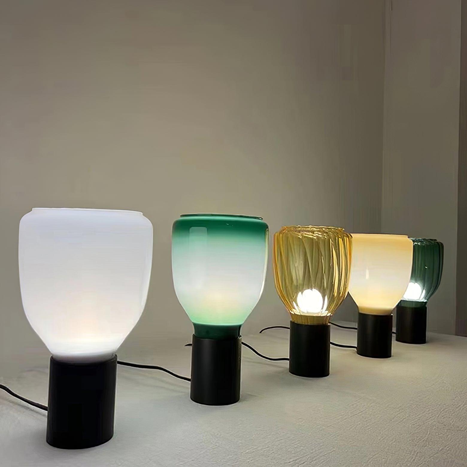 Acquerelli Glass Table Lamp Modern Hand Blown Watercolor Desk Light for Nightstand