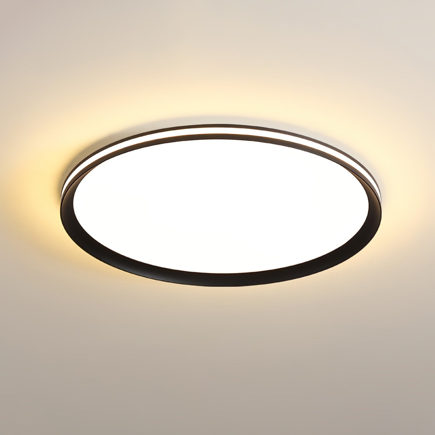 Modern Round Acrylic LED Flush Mount Ceiling Light for Living Room and Kitchen