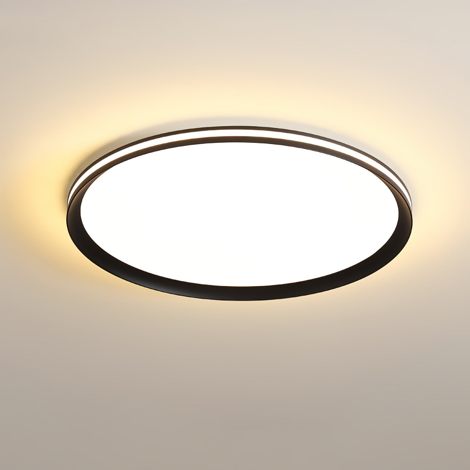 Modern Round Acrylic LED Flush Mount Ceiling Light for Living Room and Kitchen