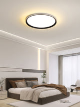 Modern Round Acrylic LED Flush Mount Ceiling Light for Living Room and Kitchen
