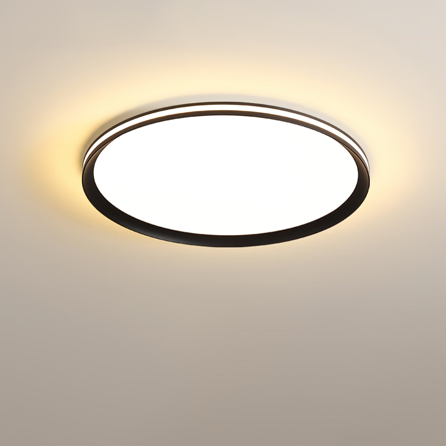 Modern Round Acrylic LED Flush Mount Ceiling Light for Living Room and Kitchen