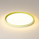 Modern Round Acrylic LED Flush Mount Ceiling Light for Living Room and Kitchen